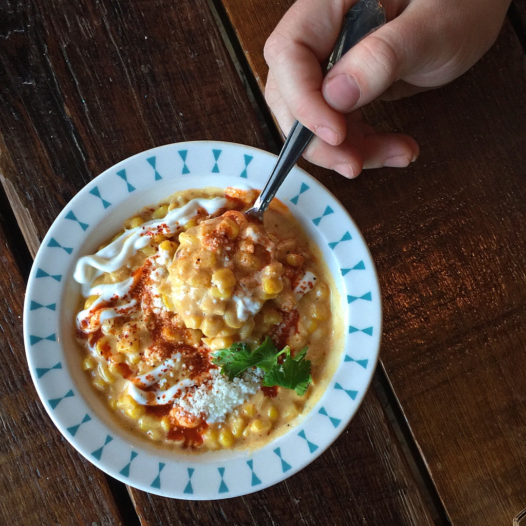 Creamed Elotes at Antique Taco // Photo:@sherriesavorsthecity