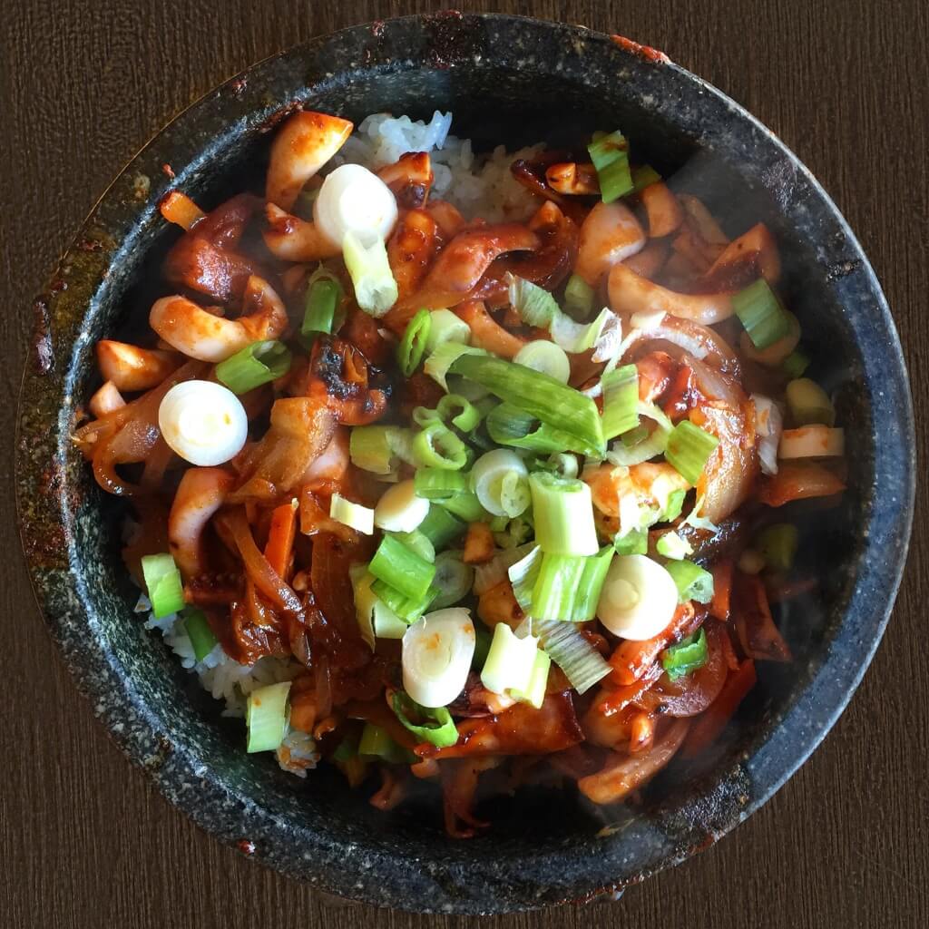 Squid Bibimbap at Rice 'N Bread // Photo: @fabsoopark