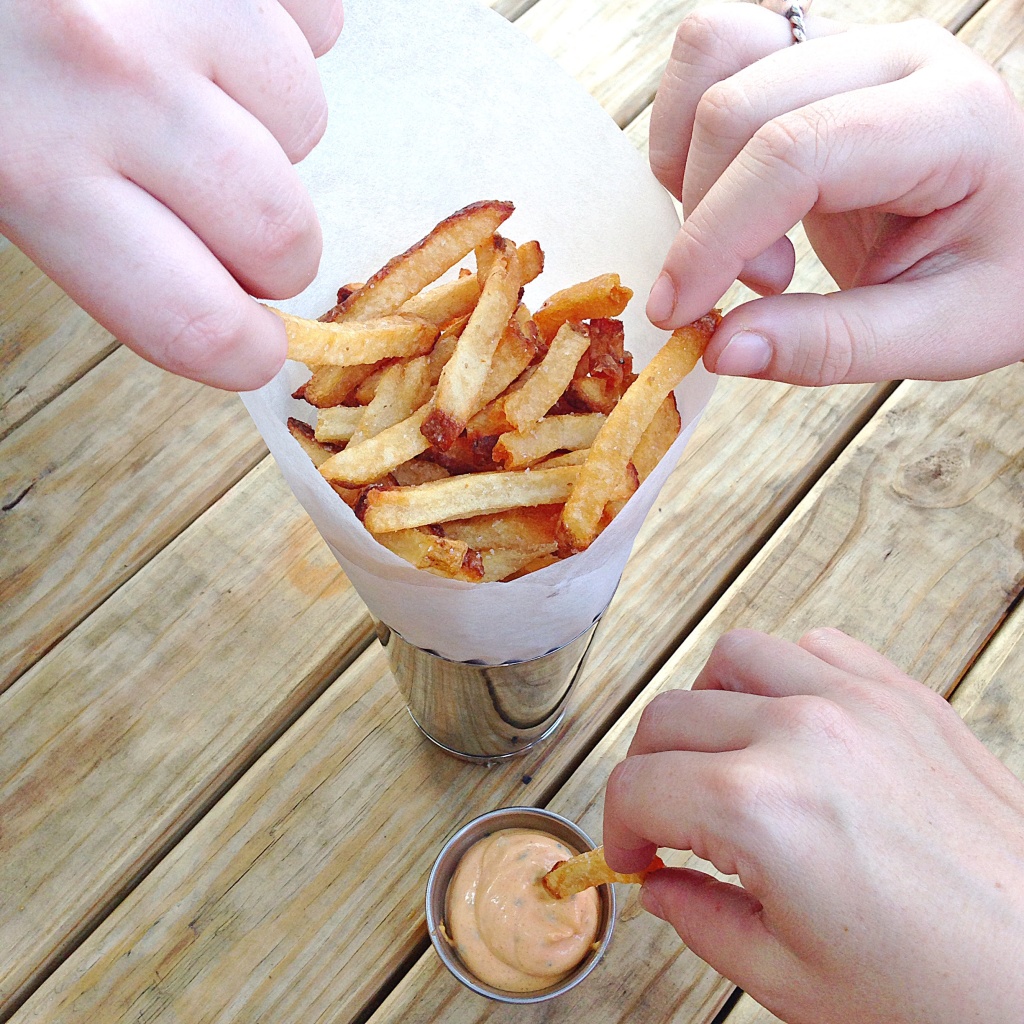 Fries with Spicy Aioli at Pub Royale // Photo: @sherriesavorsthecity