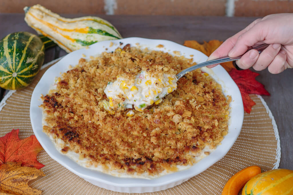 Creamy Corn Casserole // Photo: @chelsias