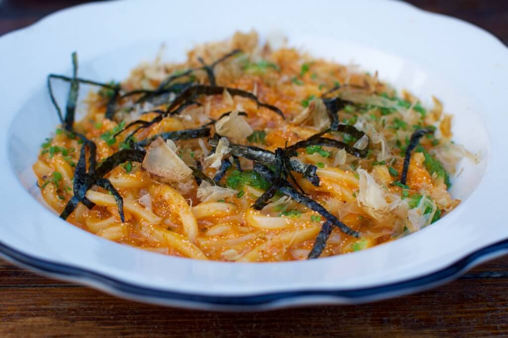 Mentaiko Udon at Mott St // Photo: @fabsoopark