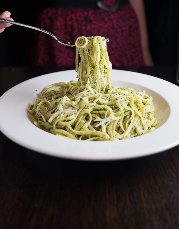 Linguine Pesto at The Pasta Bowl // Photo: @kristen_mendiola