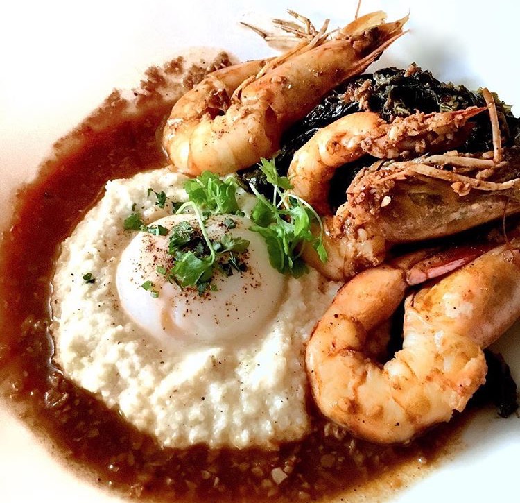 BBQ Shrimp and Grits at Dusek's // Photo: @lavila92