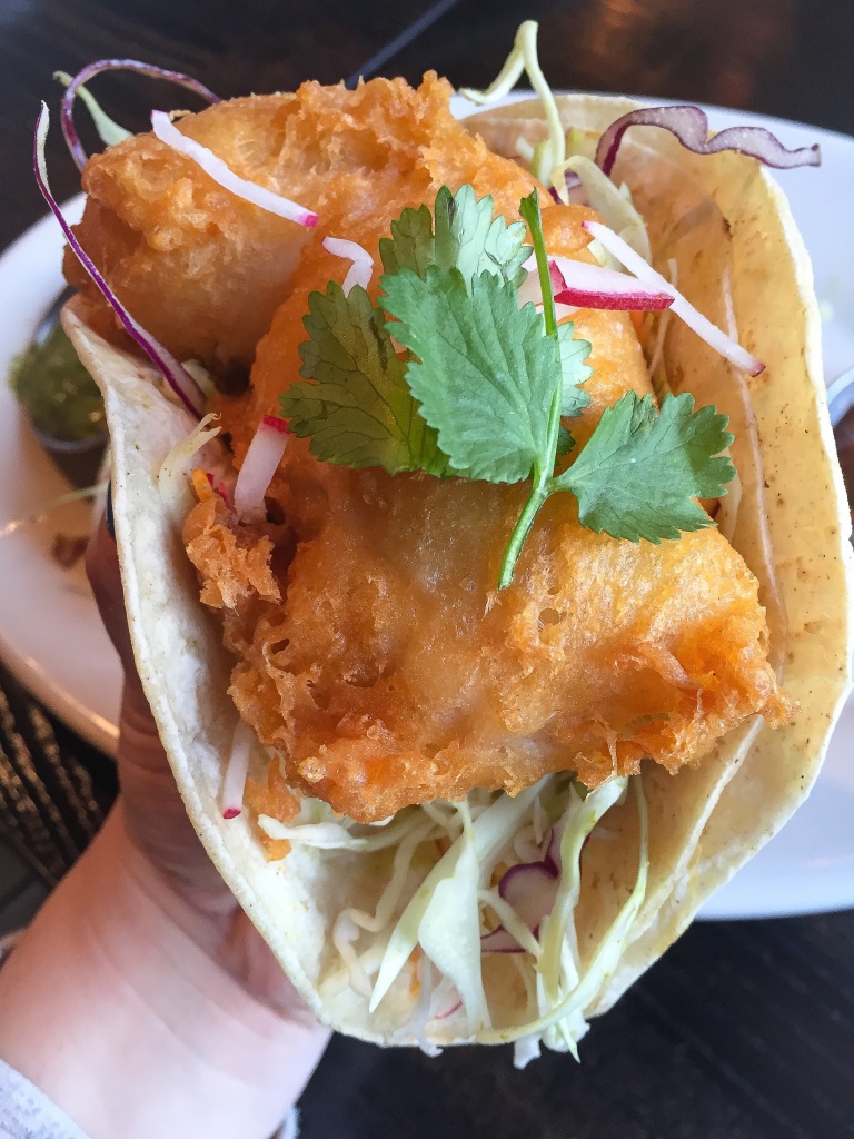 Fish Tacos at Oystah Bah // Photo: @mallorykorol