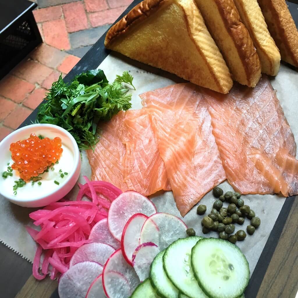 Smoked Salmon Board at 2 Art Club Cafe // Photo: @topchicagoeats