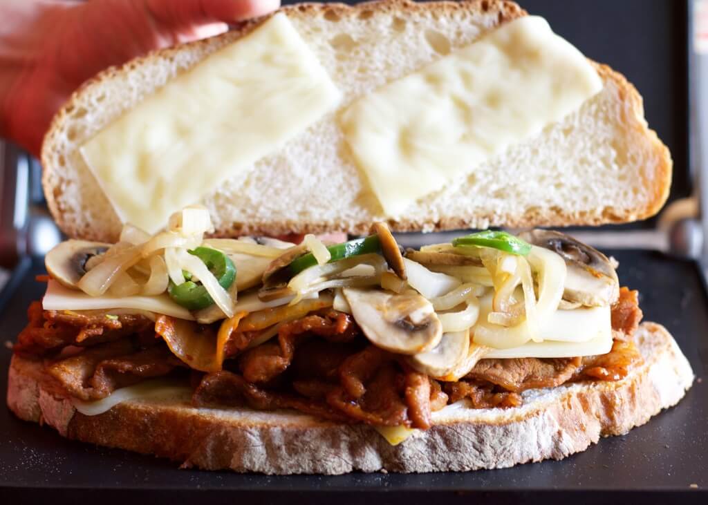 Fab Recipe: Spicy Pork and Kimchi Grilled Cheese // Photo: @fabsoopark