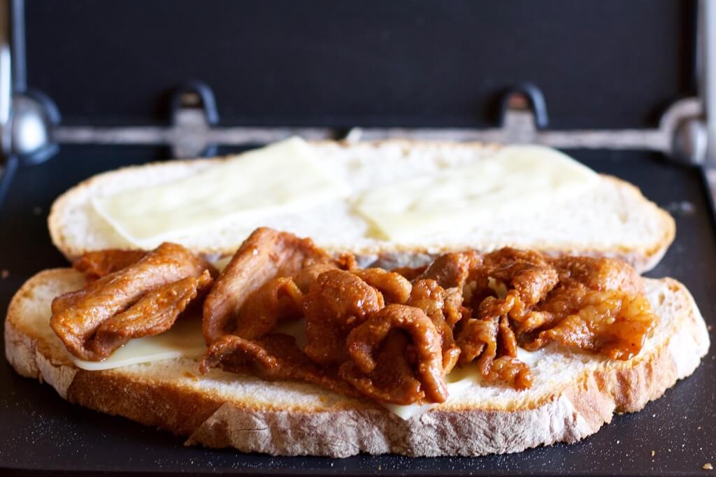 Fab Recipe: Spicy Pork and Kimchi Grilled Cheese // Photo: @fabsoopark