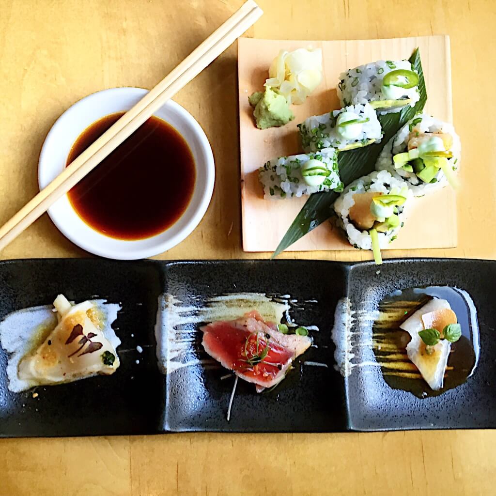 Signature Tataki Trio: Butterfish, Tuna, and Yellowtail at Roka Akor // Photo: @topchicagoeats