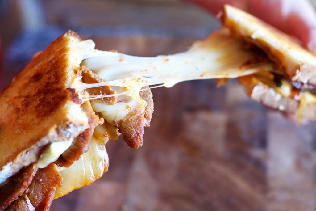 Fab Recipe: Spicy Pork and Kimchi Grilled Cheese // Photo: @fabsoopark