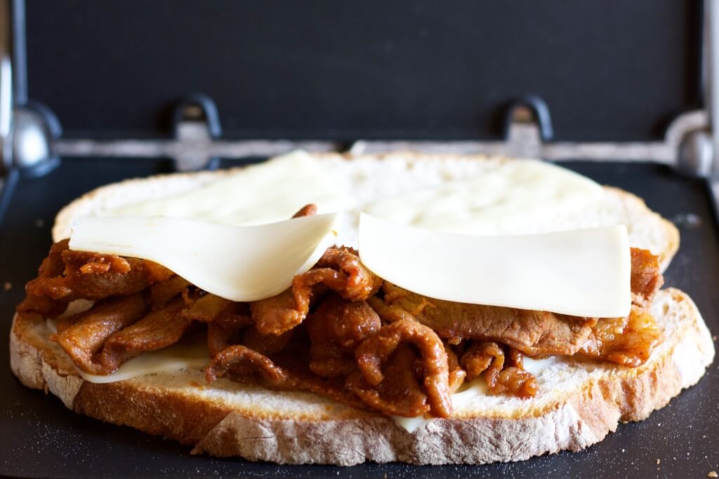 Fab Recipe: Spicy Pork and Kimchi Grilled Cheese // Photo: @fabsoopark