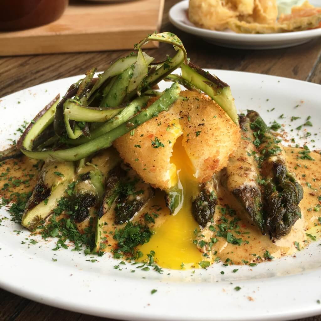 Grilled Asparagus at Forbidden Root // Photo: @topchicagoeats