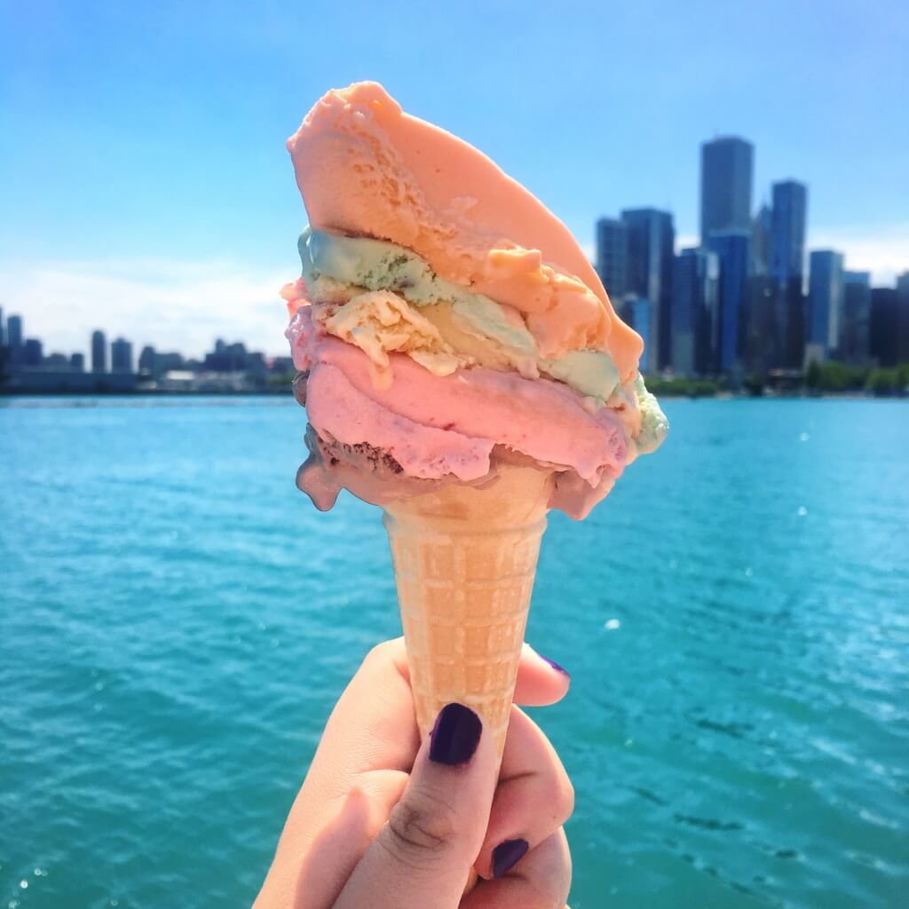 Fab Happenings: Top 5 Ice Cream Shops in Chicago #fabfoodchicago // The Original Rainbow Cone // Photo: @topchicagoeats