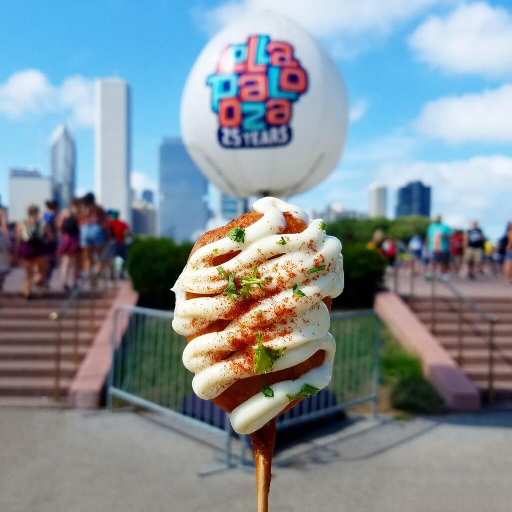 Lobster Corndog from Graham Elliot Bistro at Lollapalooza // Photo: @fabsoopark