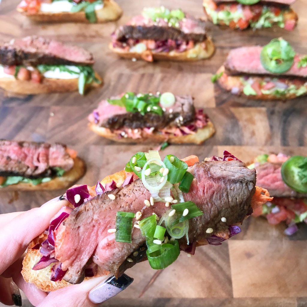 Fab Recipe: PRE Brands Steak Bruschetta 3 Ways // Photo: @fabsoopark