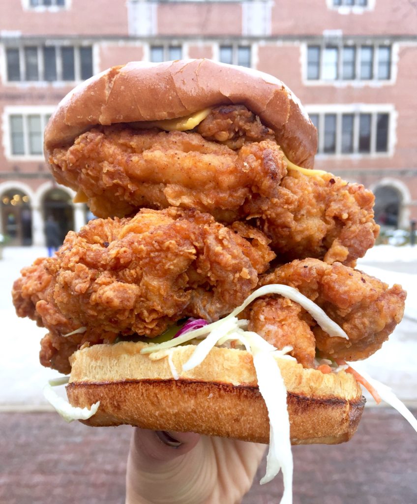 Spicy Fried Chicken Sandwich from Lucy's // Photo: @senxeats