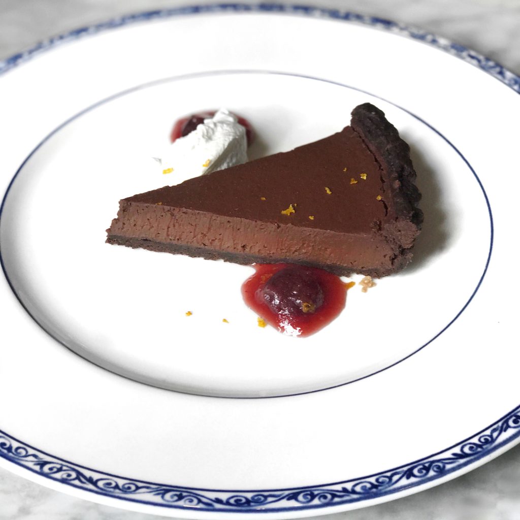 Dark Chocolate Tart at Blue Door Kitchen & Garden // Photo: @topchicagoeats