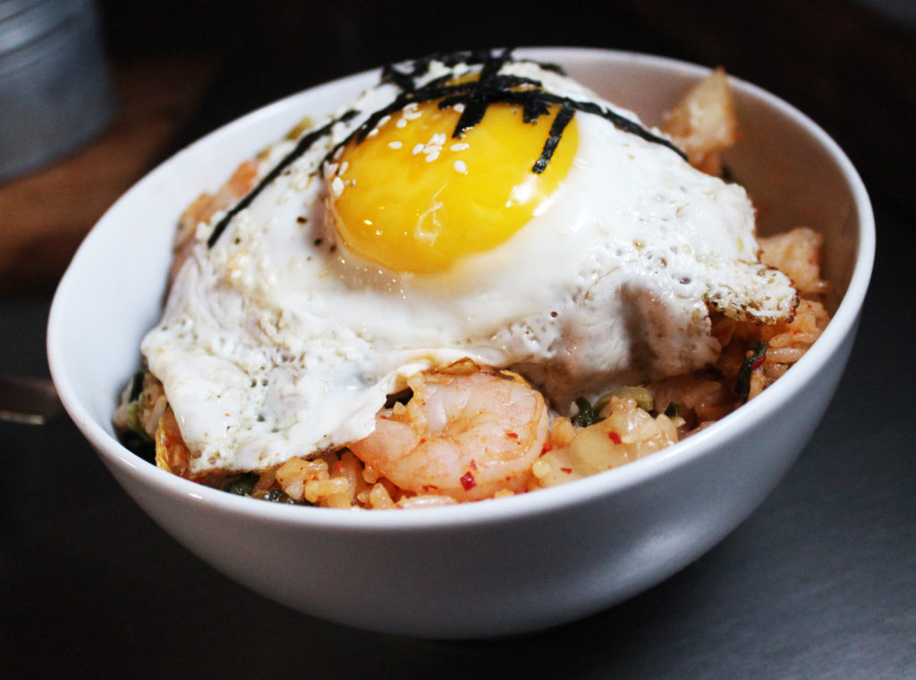 Fab Happenings: Chicago's North Shore Restaurant Month 2017 // Shrimp & Kimchi Fried Rice at Peckish Pig // Photo: @eat.around.the.rosie