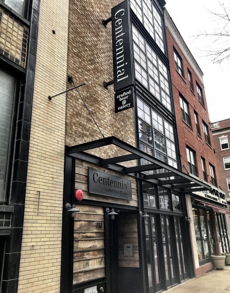 Fab Review: Centennial Crafted Beer and Eatery // Exterior // Photo: @topchicagoeats