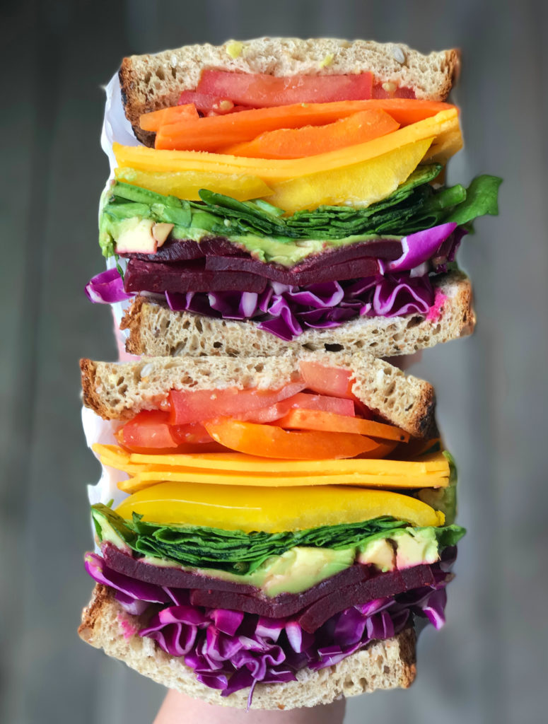 Fab Recipe: Healthy Vegetarian Rainbow Sandwich // Photo: @fabsoopark