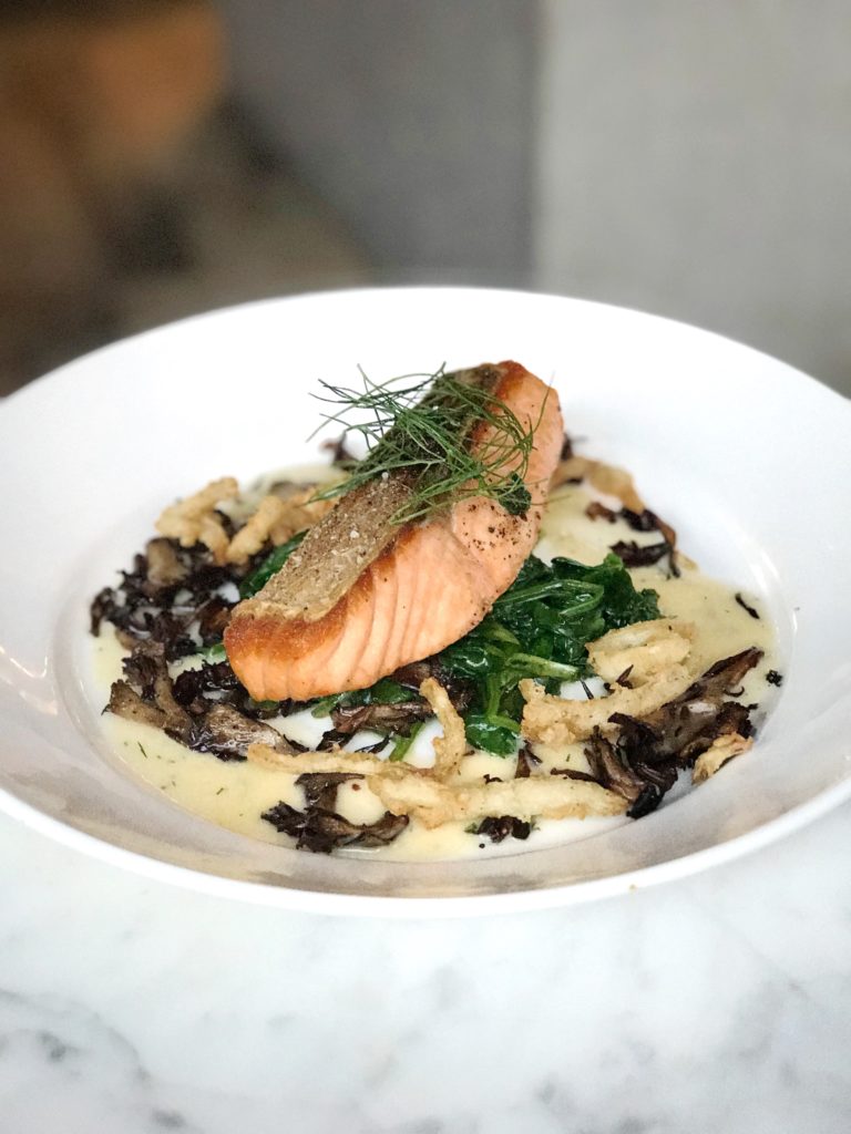 Fab Review: Café Robey // Salmon // Photo: @topchicagoeats