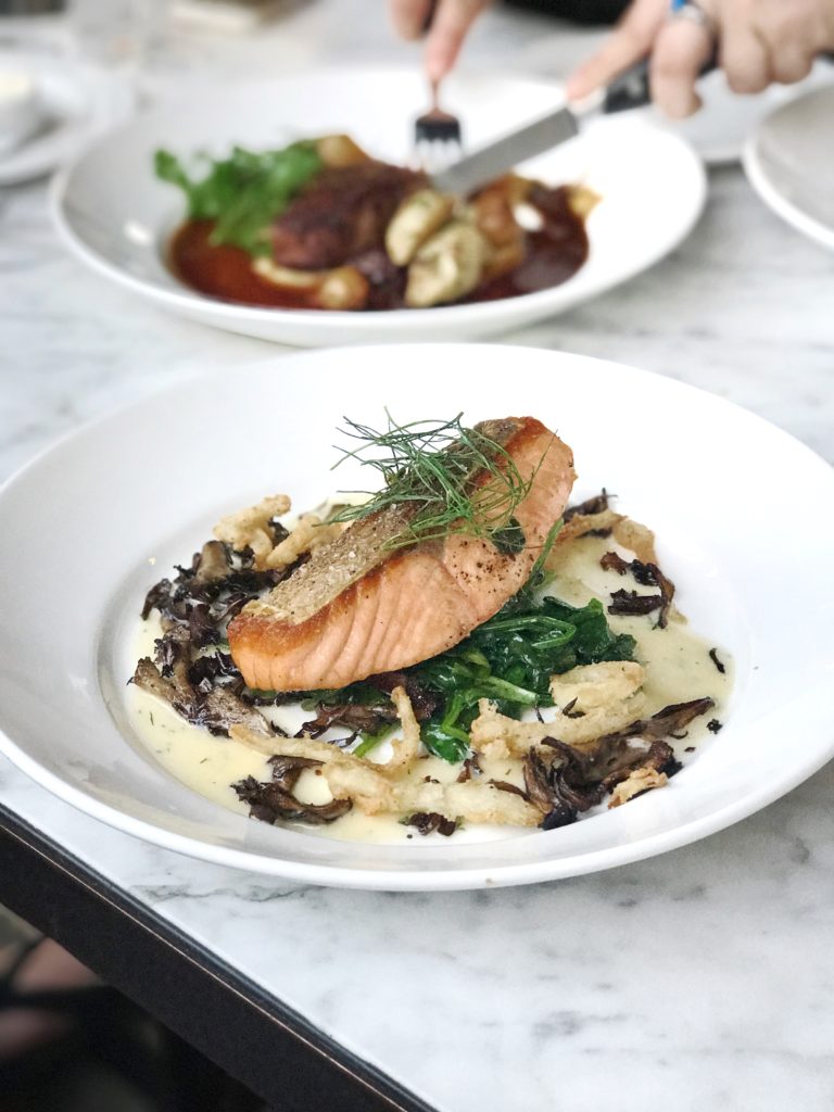 Fab Review: Café Robey // Salmon and Beef // Photo: @topchicagoeats