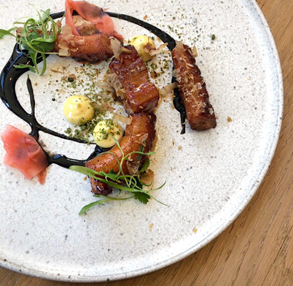 Crispy Octopus & Pork Belly at Travelle Kitchen + Bar // Photo: @topchicagoeats