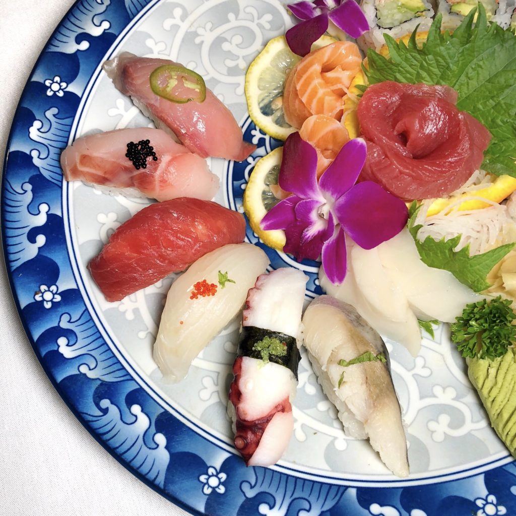 Fab Happenings: Downtown Evanston Dining Tour 2018 // Sushi & Sashimi Plate at Koí // Photo: @fabfoodchicago