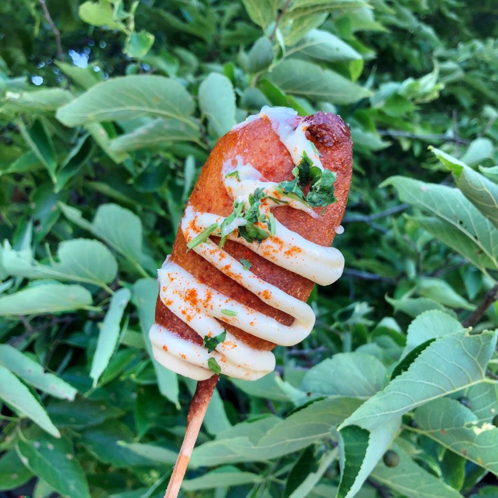 Fab Happenings: Top 10 Things I Ate/Drank at Lollapalooza 2018 // Lobster Corn Dog by Graham Elliot // Photo: @topchicagoeats 