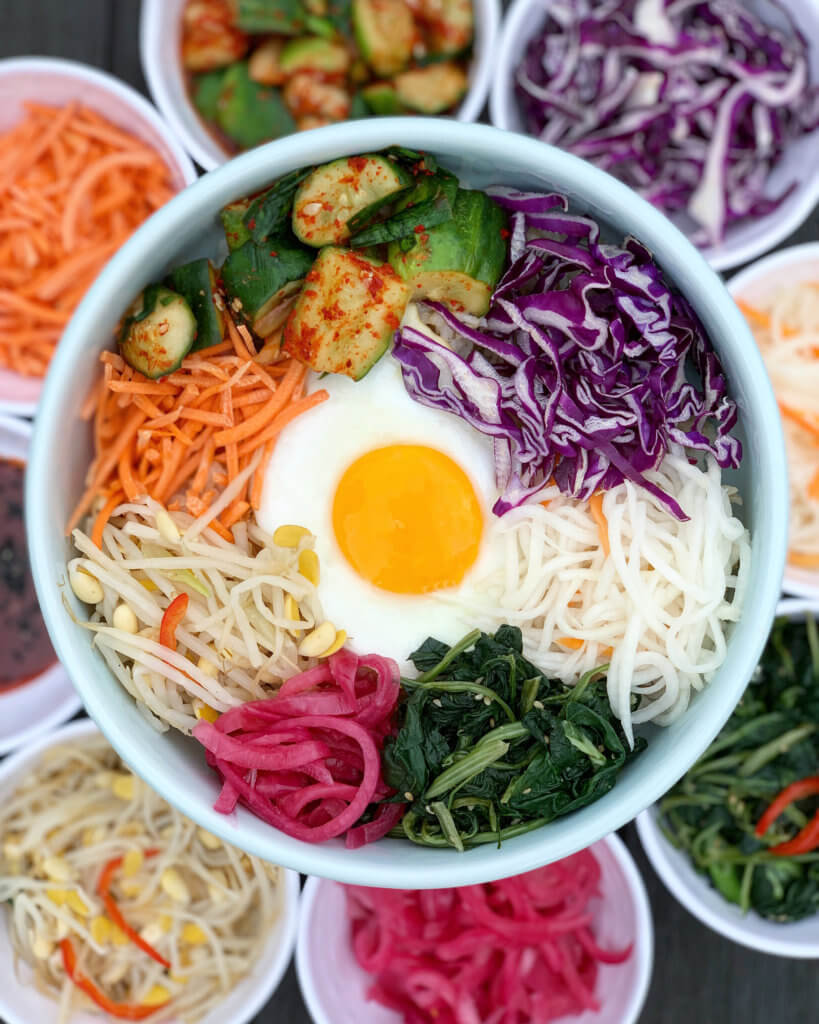 Fab Recipe: Korean Vegetable Bibimbap // Nature’s Intent Organic Apple Cider Vinegar // Photo: @fabsoopark